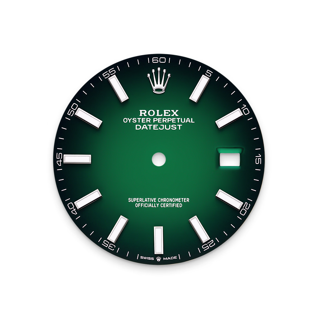 Rolex Datejust 41 — Zifferblatt in Grün ombré
