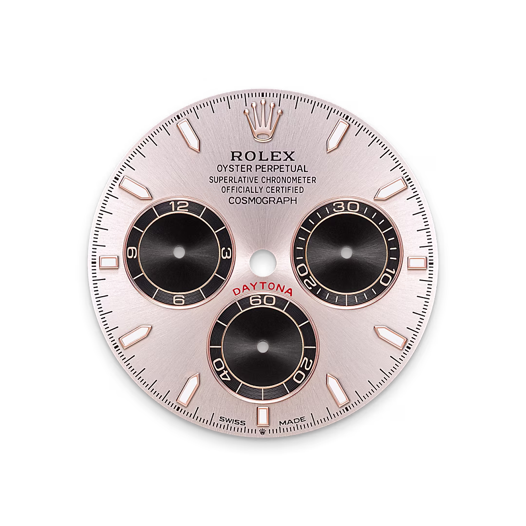 Rolex Cosmograph Daytona — Zifferblatt in Sundust und strahlend Schwarz