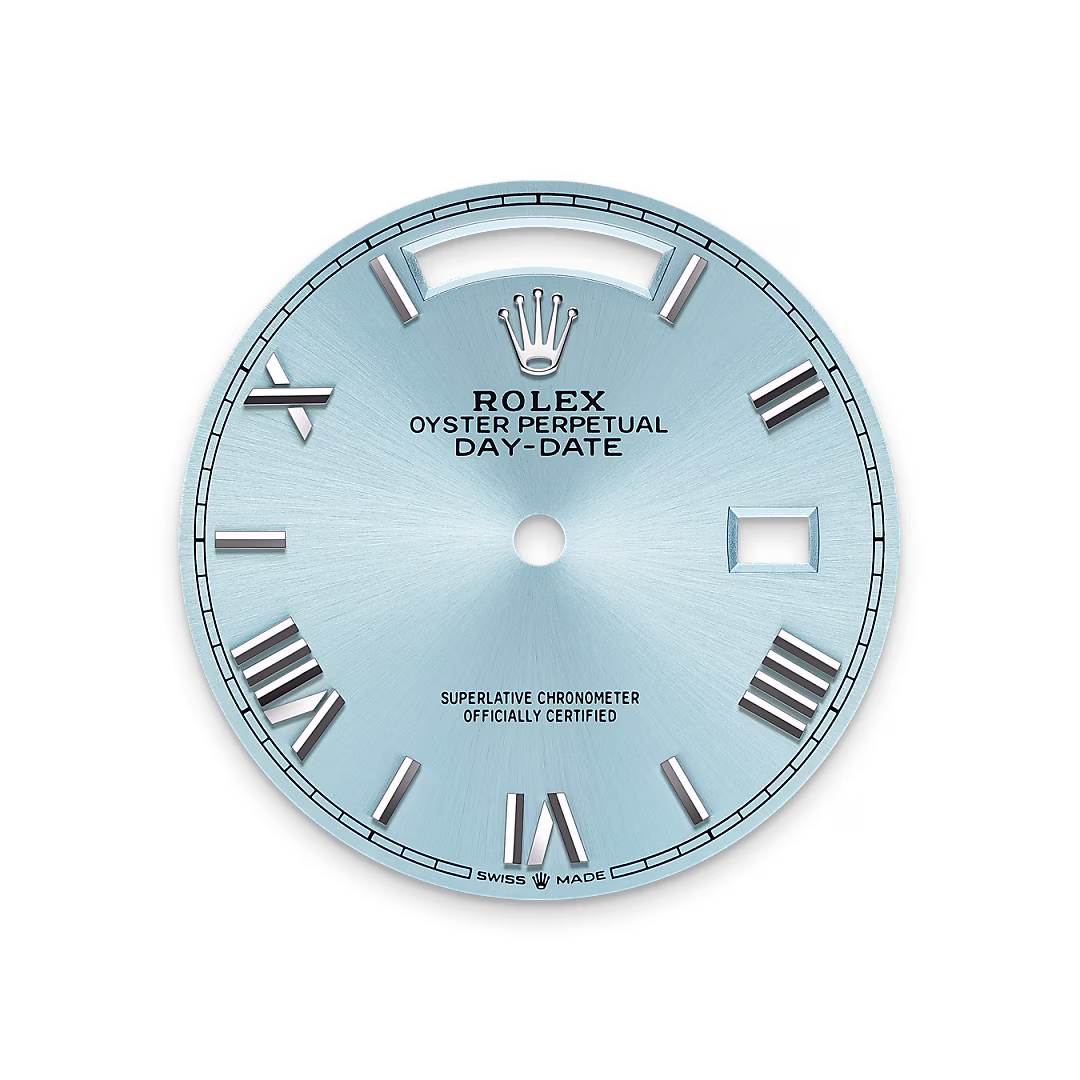 Rolex Day-Date 36 — Eisblaues Zifferblatt