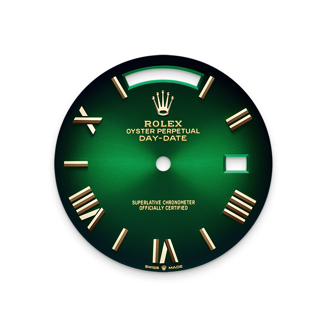 Rolex Day-Date 40 — Zifferblatt in Grün ombré