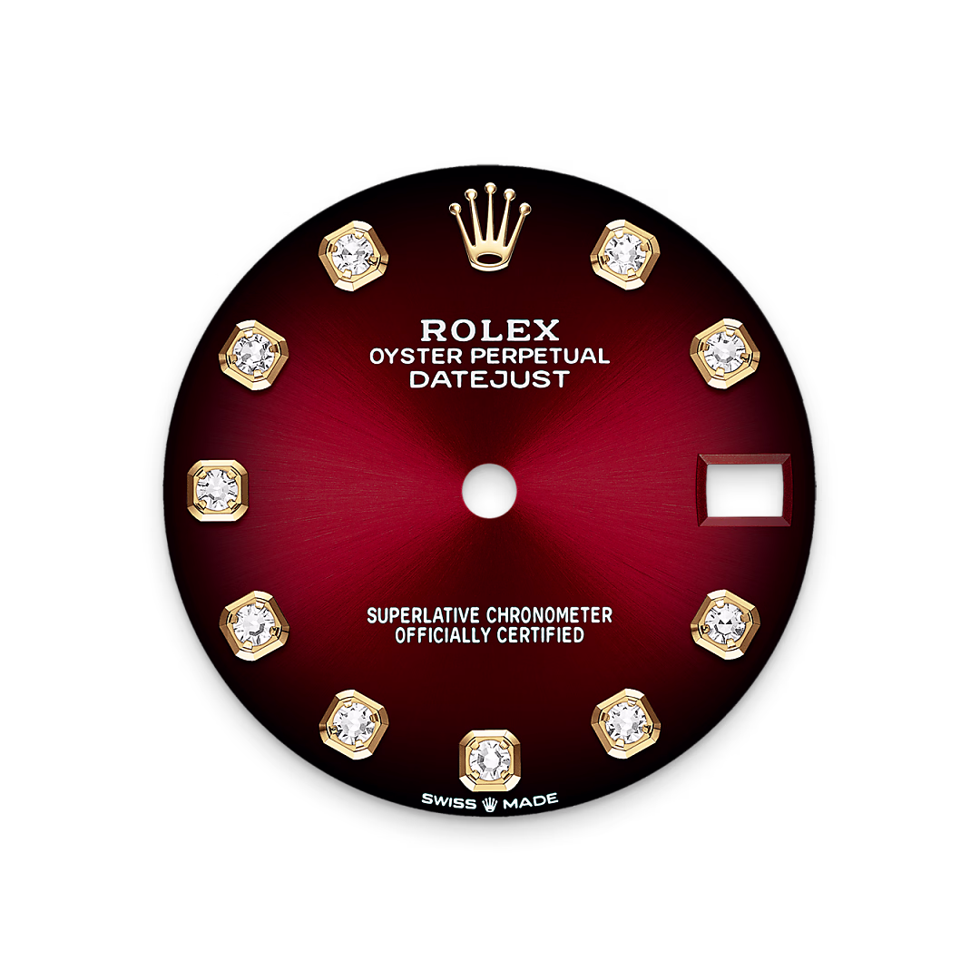 Rolex Datejust 31 — Zifferblatt in Rot ombré