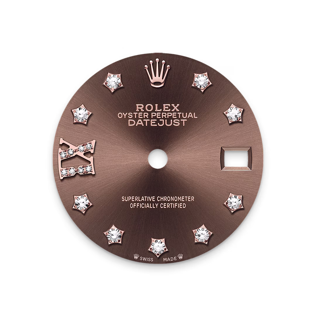 Rolex Lady-Datejust — Schokoladen­­farbenes Zifferblatt