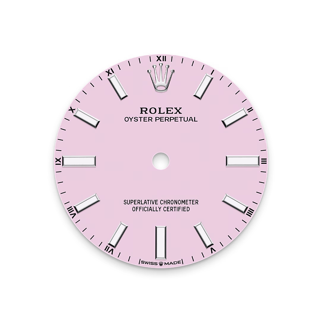 Rolex Oyster Perpetual 34 — Zifferblatt in Candy pink