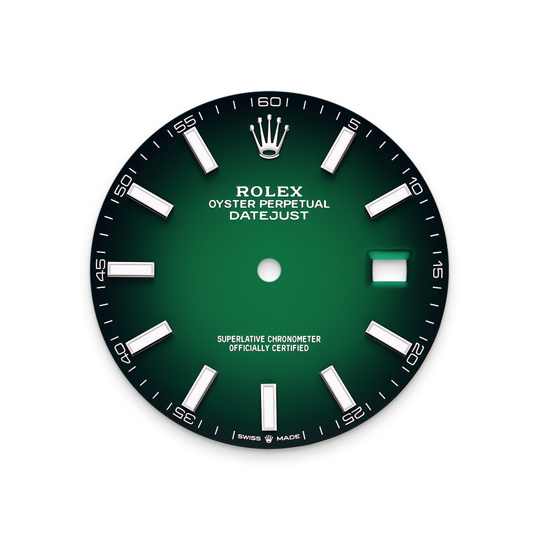 Rolex Datejust 41 — Zifferblatt in Grün ombré