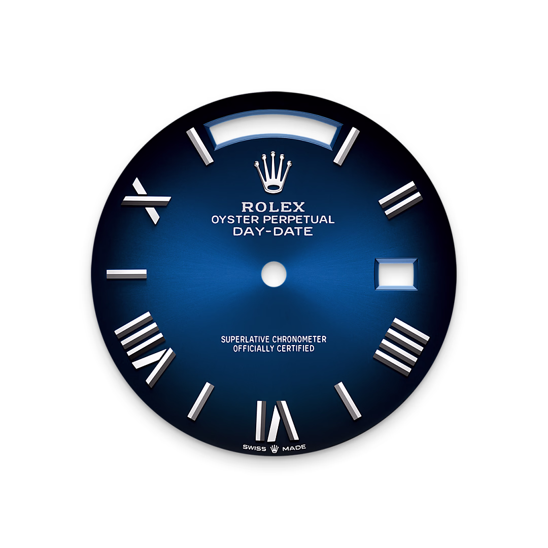 Rolex Day-Date 40 — Zifferblatt in Blau ombré