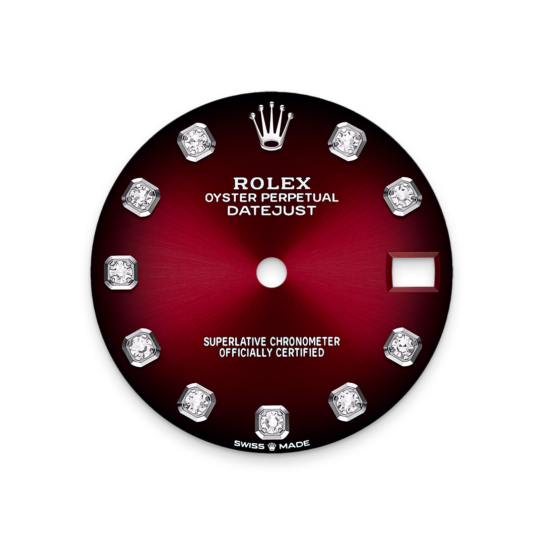 Rolex Datejust 31 — Zifferblatt in Rot ombré