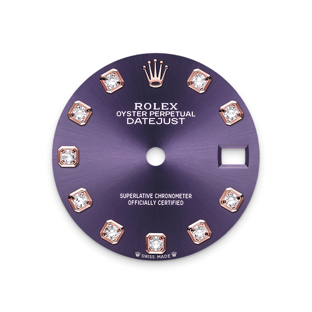 Rolex Lady-Datejust — Auberginefarbenes Zifferblatt