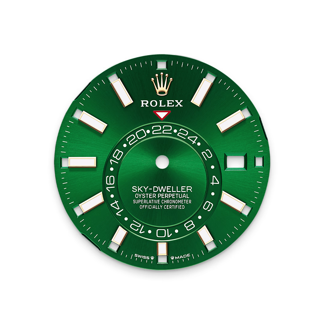 Rolex Sky-Dweller — Zifferblatt in strahlend Grün