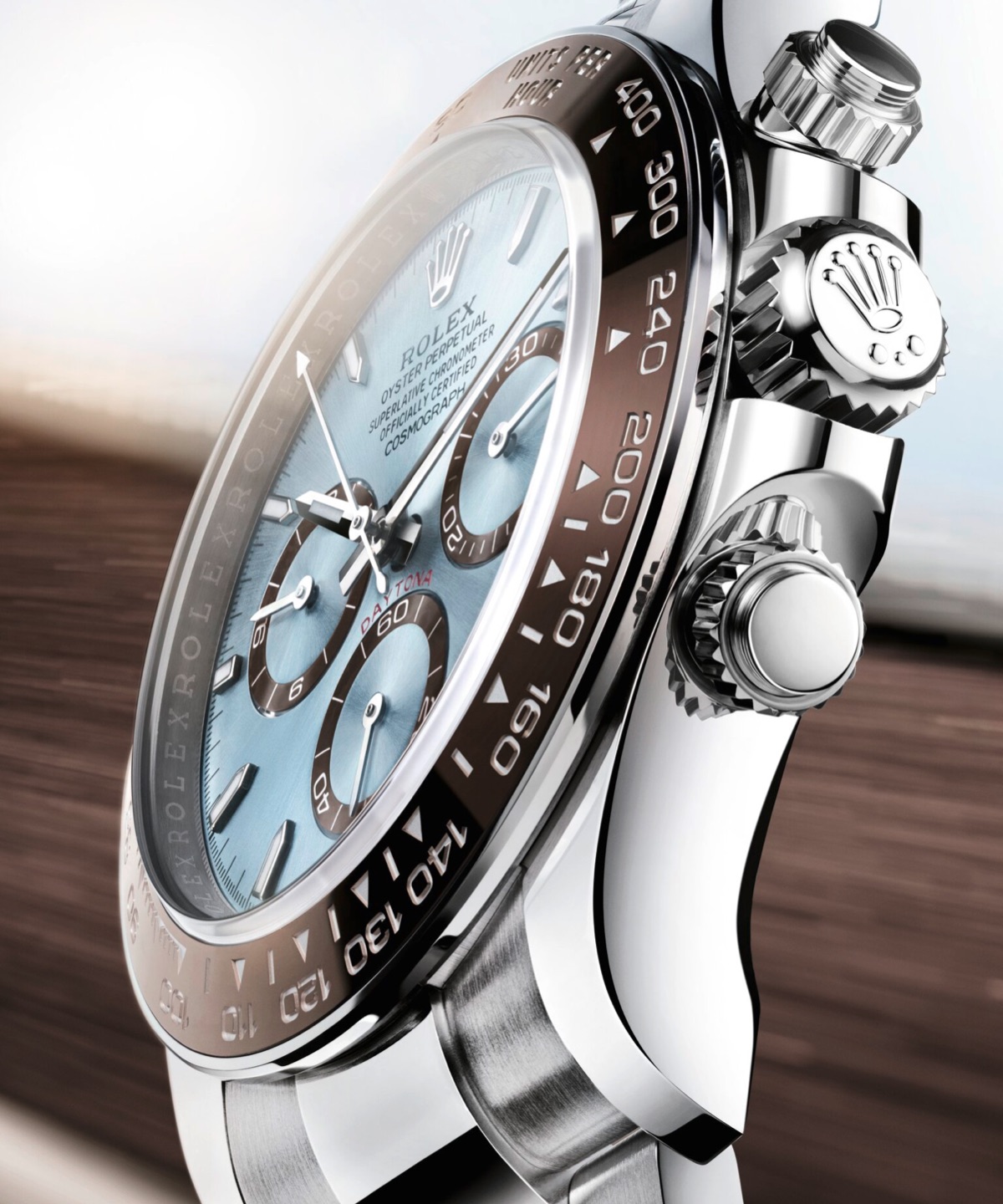Rolex Cosmograph Daytona — Close-Up Eisblau-Zifferblatt