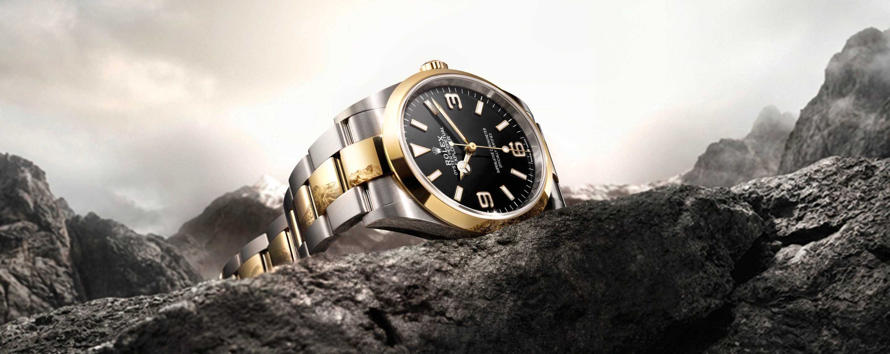 Rolex Explorer Rolesor — Ambiance in den Bergen