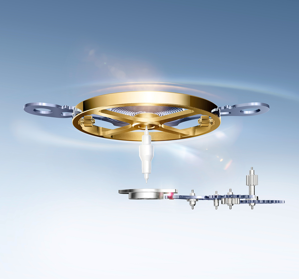Rolex Land-Dweller — Oszillator mit Unruhwelle aus Hightech-Keramik und Syloxi-Spirale aus Silizium