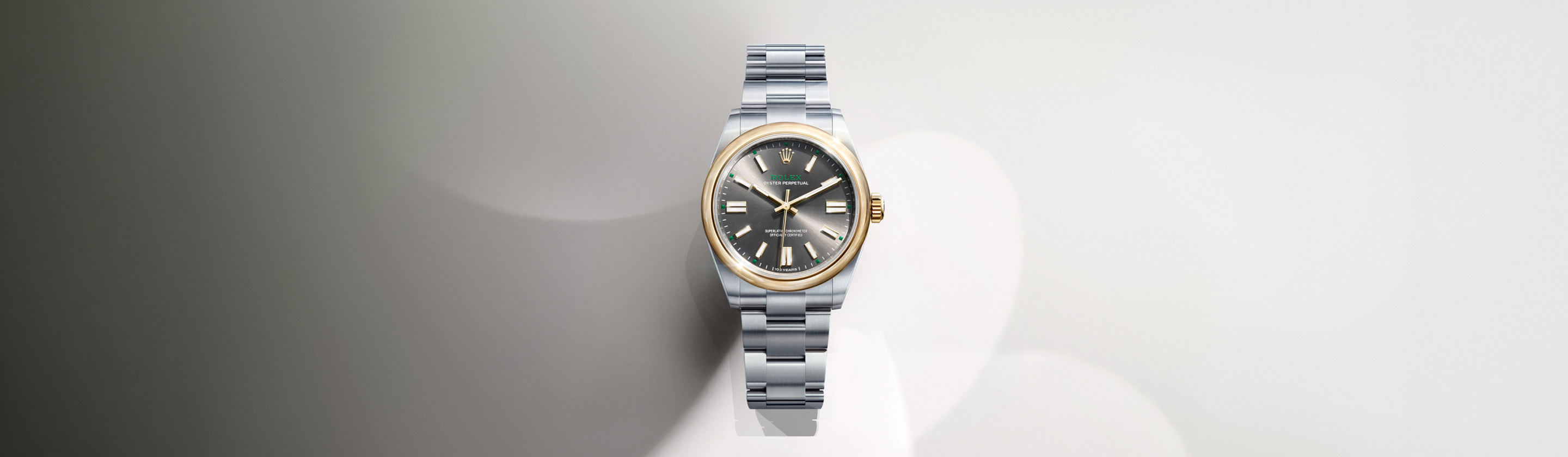 Rolex Oyster Perpetual 41 in Rolesor gelb mit schiefergrauem Zifferblatt