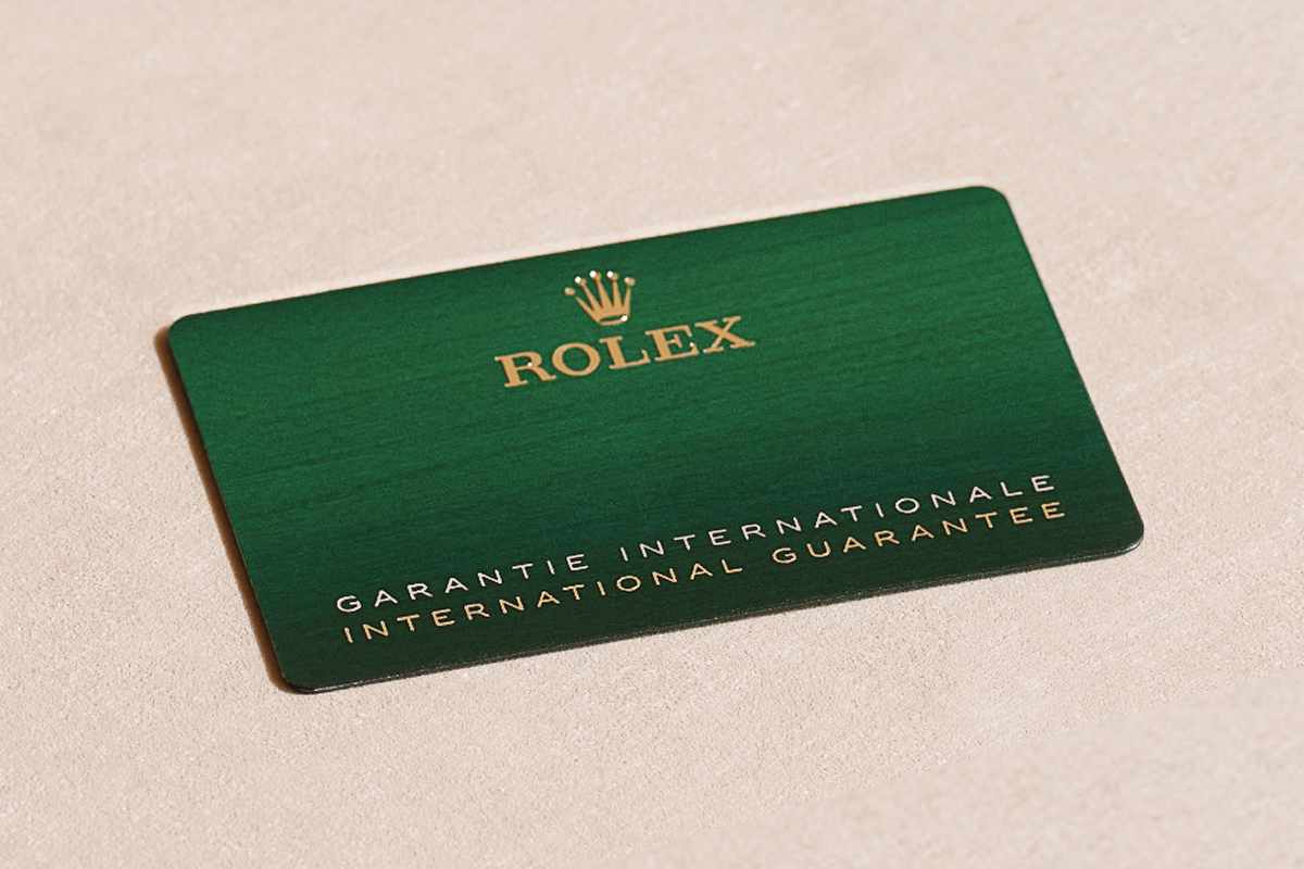 Rolex Garantiekarte und grünes Siegel