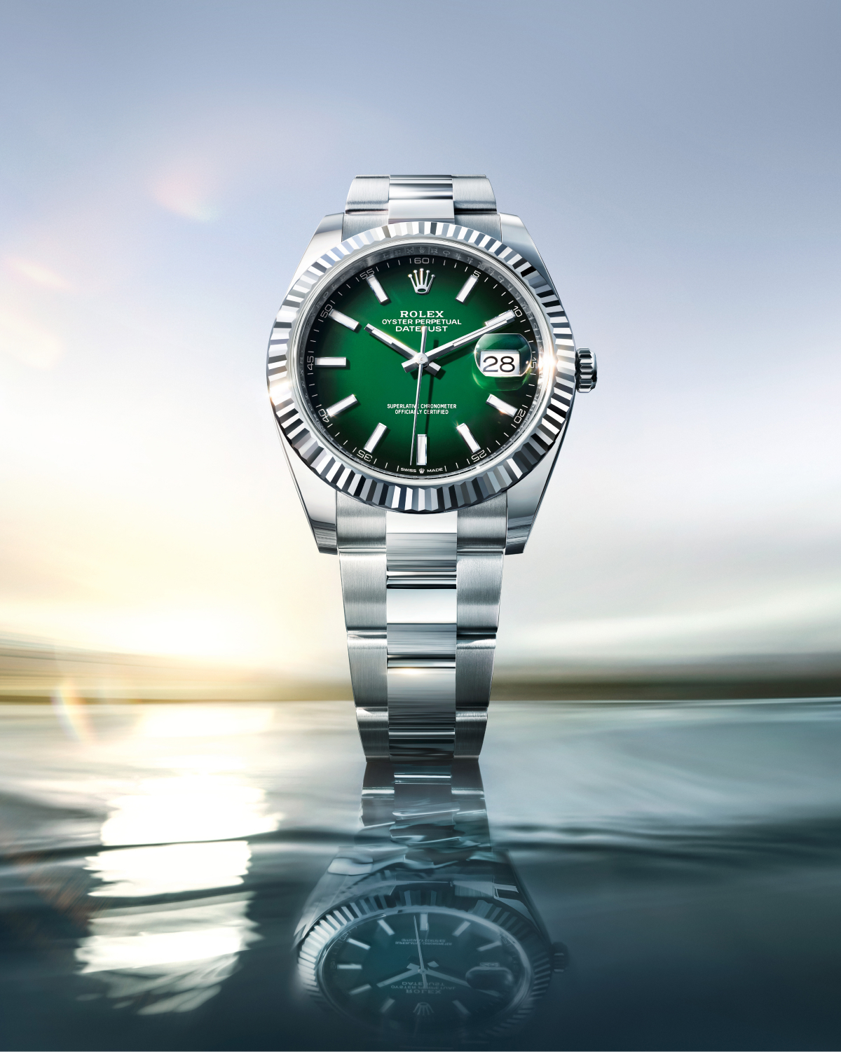 Rolex Datejust 41 — Stehend auf Wasser