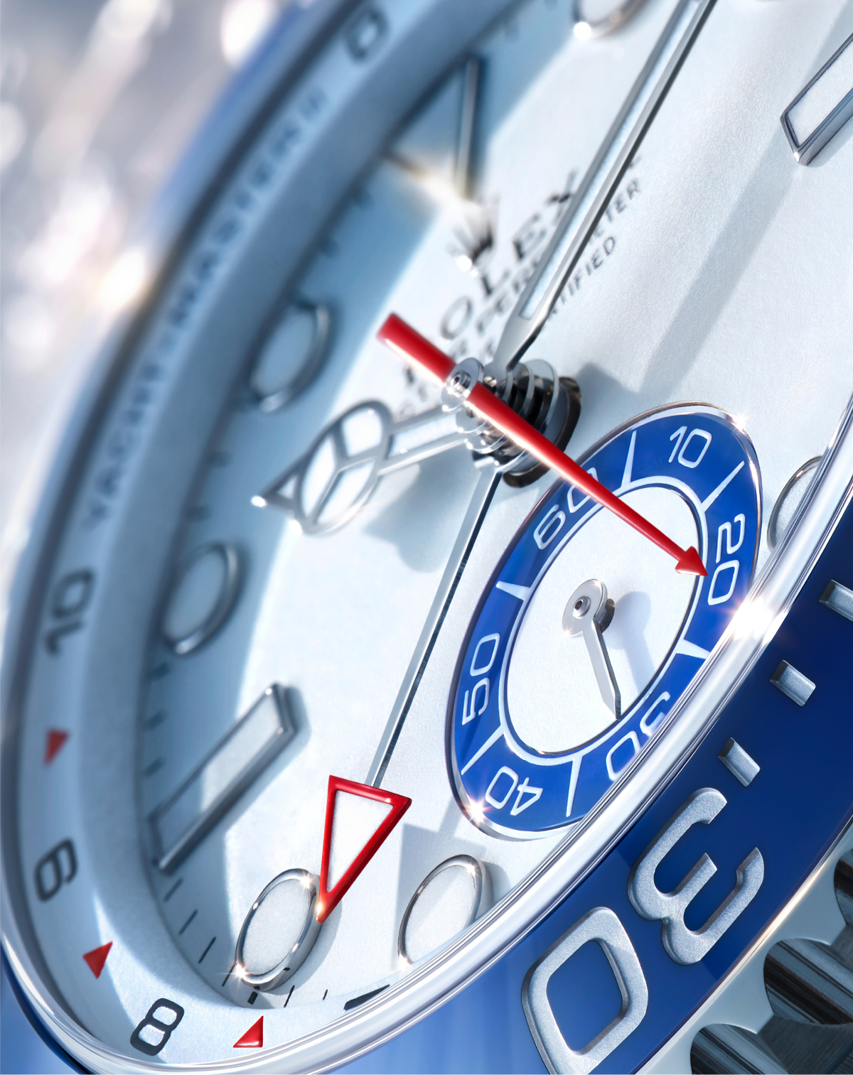Rolex Yacht-Master II — Zifferblatt und graduierter Höhenring — Optimale Ablesbarkeit