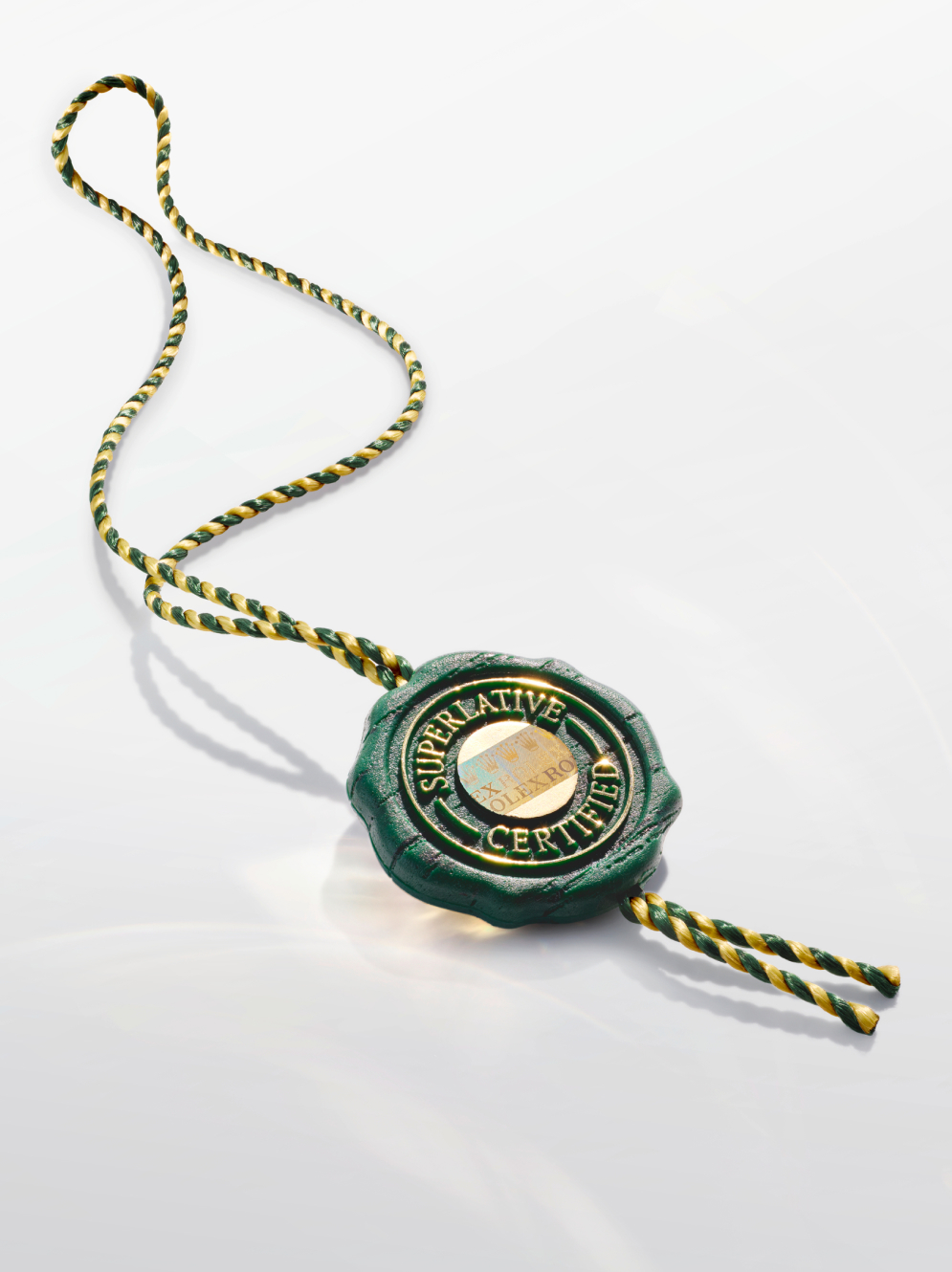 Grünes Rolex Siegel „Superlative Certified