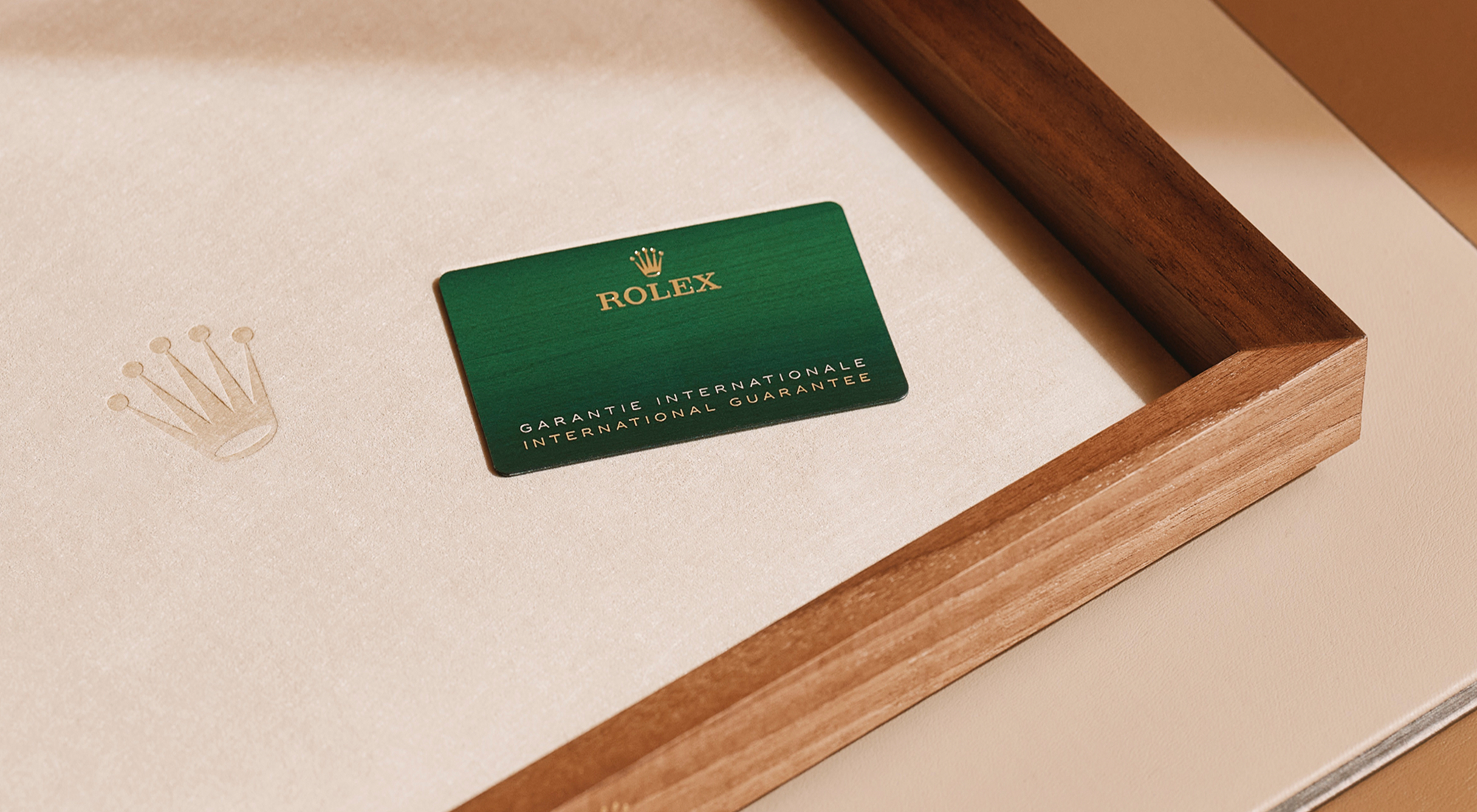 Grüne Rolex Garantiekarte „Garantie Internationale